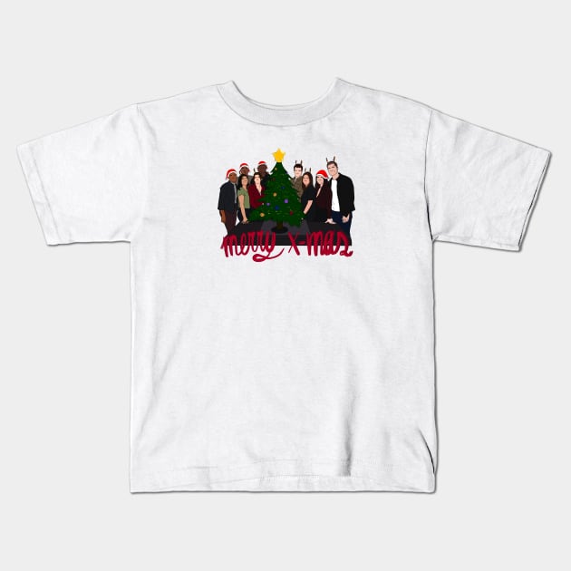 The Rookie Christmas Kids T-Shirt by SabsArt05